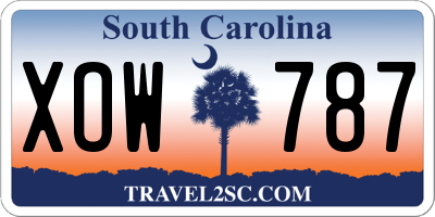 SC license plate XOW787