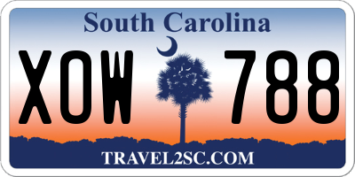 SC license plate XOW788