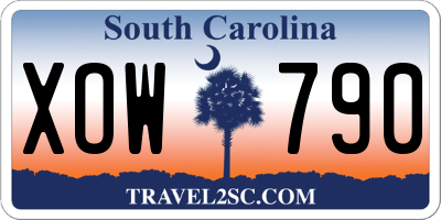 SC license plate XOW790