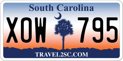SC license plate XOW795