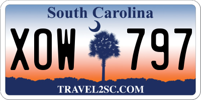 SC license plate XOW797