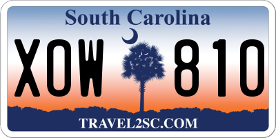 SC license plate XOW810