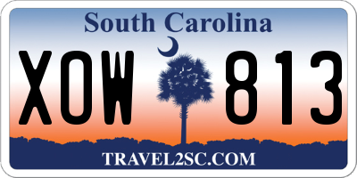 SC license plate XOW813