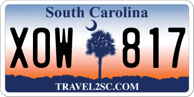 SC license plate XOW817
