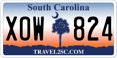 SC license plate XOW824