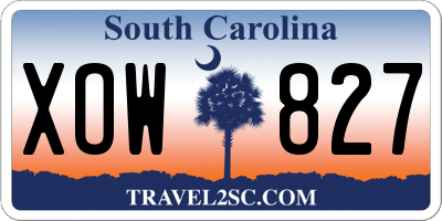 SC license plate XOW827