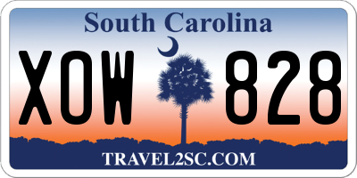 SC license plate XOW828