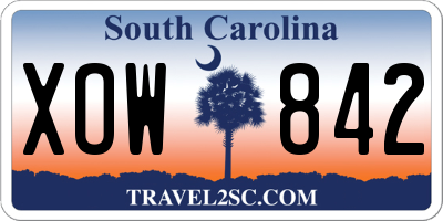SC license plate XOW842