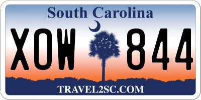 SC license plate XOW844