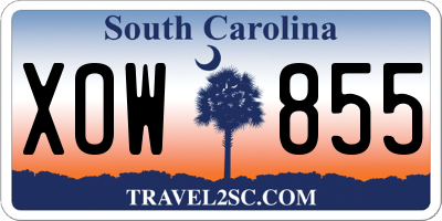 SC license plate XOW855
