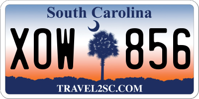 SC license plate XOW856