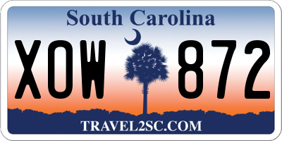 SC license plate XOW872