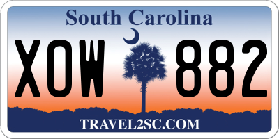SC license plate XOW882
