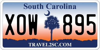 SC license plate XOW895