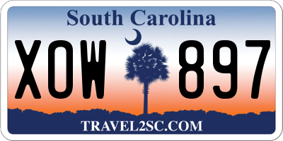 SC license plate XOW897