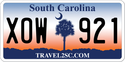 SC license plate XOW921