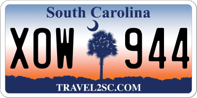 SC license plate XOW944