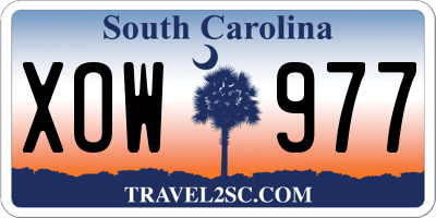 SC license plate XOW977