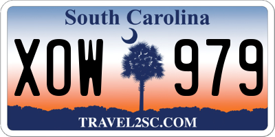 SC license plate XOW979