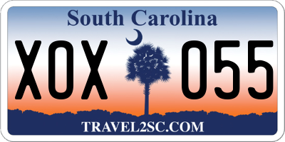 SC license plate XOX055