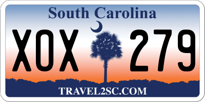 SC license plate XOX279