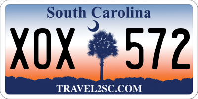SC license plate XOX572