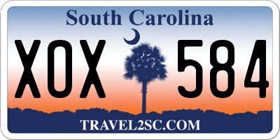 SC license plate XOX584