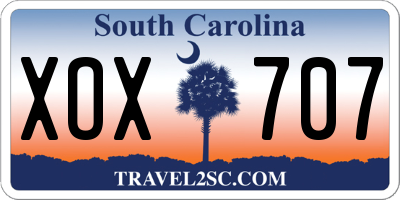 SC license plate XOX707