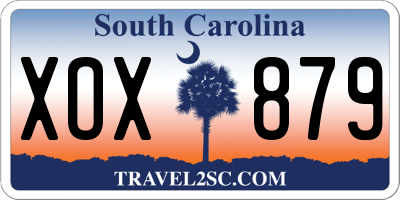 SC license plate XOX879