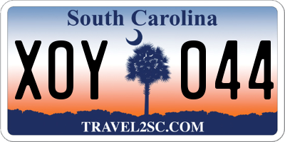 SC license plate XOY044