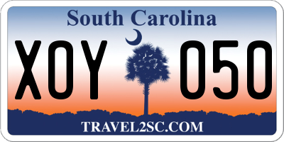 SC license plate XOY050