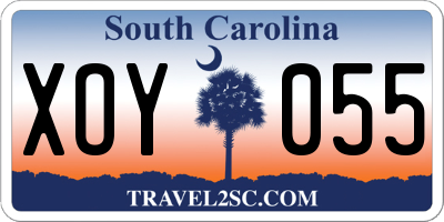 SC license plate XOY055