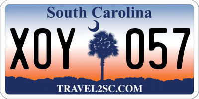 SC license plate XOY057