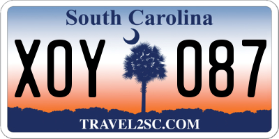 SC license plate XOY087