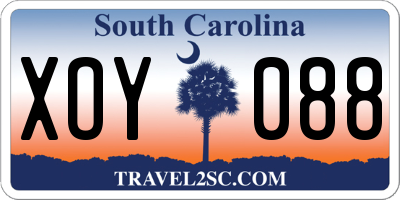 SC license plate XOY088