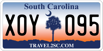 SC license plate XOY095