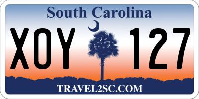 SC license plate XOY127