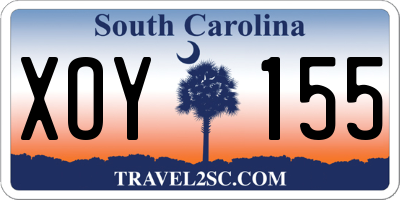 SC license plate XOY155