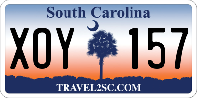 SC license plate XOY157