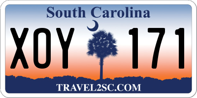 SC license plate XOY171