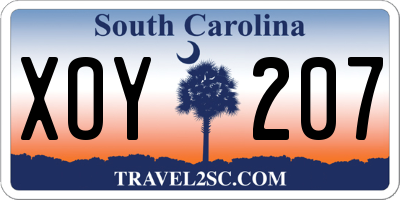 SC license plate XOY207