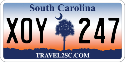 SC license plate XOY247