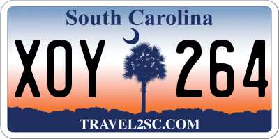 SC license plate XOY264