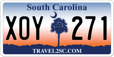 SC license plate XOY271
