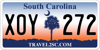 SC license plate XOY272