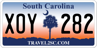 SC license plate XOY282