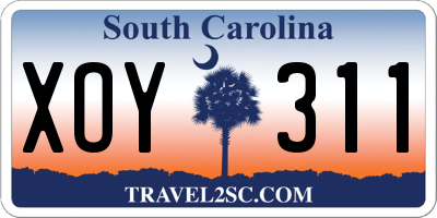 SC license plate XOY311