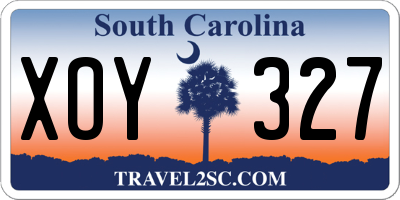 SC license plate XOY327