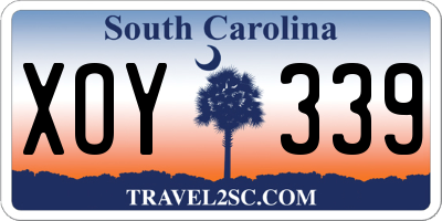 SC license plate XOY339