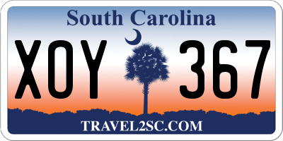 SC license plate XOY367